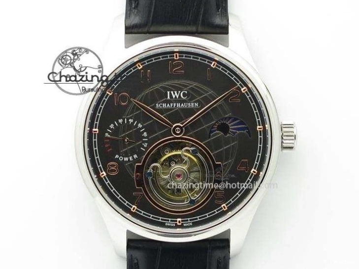 MIROTIME 0107 Thermal Portuguese Real PR Real Annual Calendar IW503501 RG ZF 1:1 Best Edition White Dial on Black Leather Strap A 7150